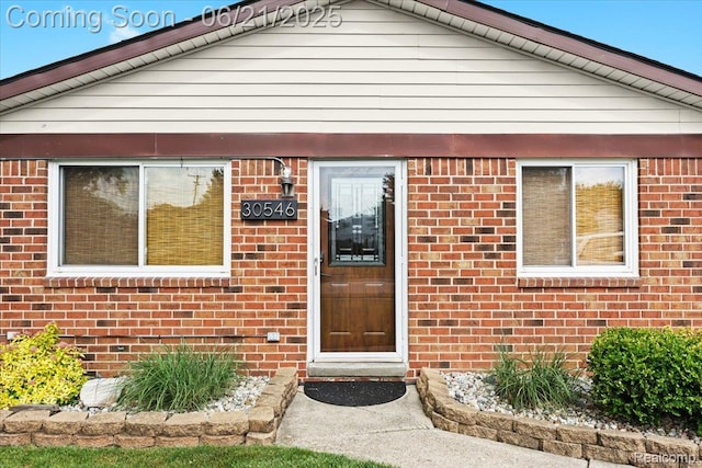 30546 Townley St, Madison Heights, MI 48071 - property entrance with brick siding