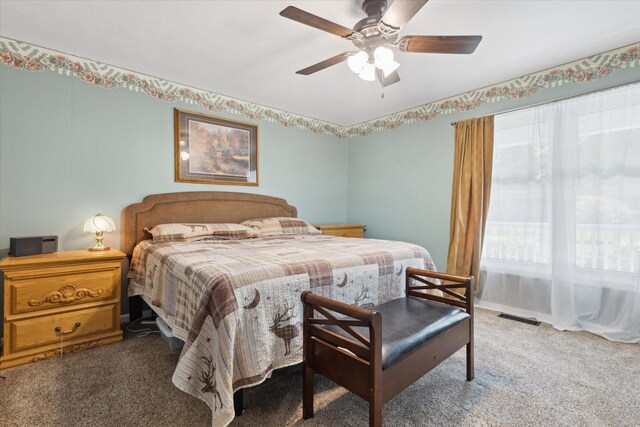 30170 Beeson St, Dowagiac, MI 49047 - carpeted bedroom featuring ceiling fan