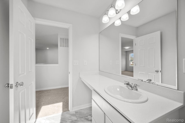 4286 Oak St, Grand Blanc, MI 48439 - bathroom with vanity and marble finish floors