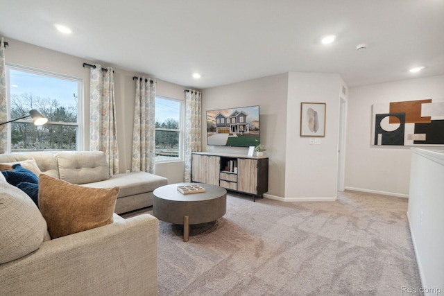 4286 Oak St, Grand Blanc, MI 48439 - living area with light colored carpet and recessed lighting