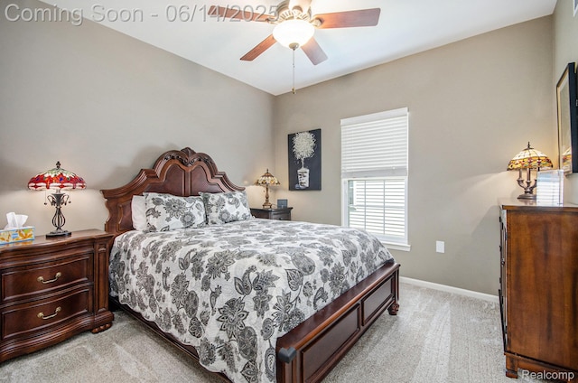 3839 Springwood Ct, Auburn Hills, MI 48326 - bedroom with light carpet and ceiling fan