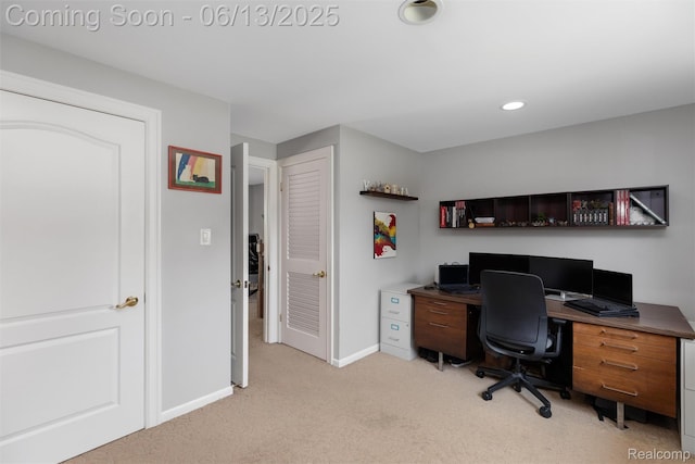 24960 S Cromwell Dr, Franklin, MI 48025 - office featuring light colored carpet and recessed lighting