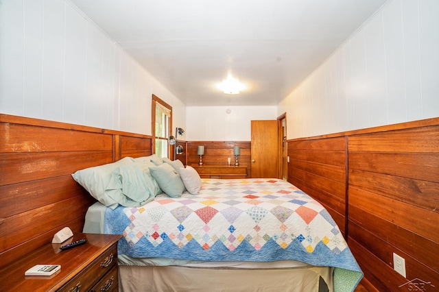 441 Hillcrest Dr, Lake, MI 48632 - bedroom featuring wood walls