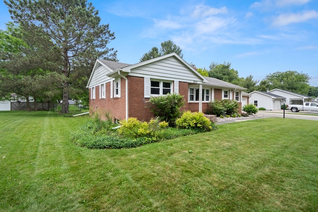 833 S Lansing St, Mason, MI 48854 - single story home featuring brick siding and driveway