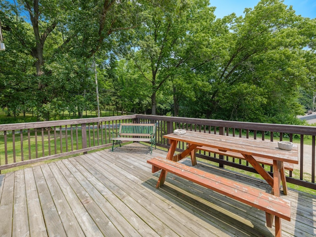 7061 W N Ave, Kalamazoo, MI 49009 - deck featuring view of scattered trees and a yard