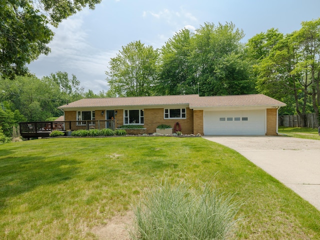 7061 W N Ave, Kalamazoo, MI 49009 - ranch-style home featuring driveway, a garage, and brick siding