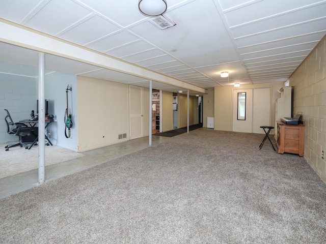 7061 W N Ave, Kalamazoo, MI 49009 - finished below grade area featuring concrete block wall