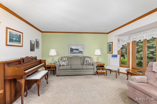 2913 N Wentward Ct, Hudsonville, MI 49426 - carpeted living area with crown molding