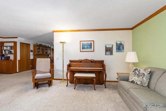 2913 N Wentward Ct, Hudsonville, MI 49426 - carpeted living room with ornamental molding and baseboards