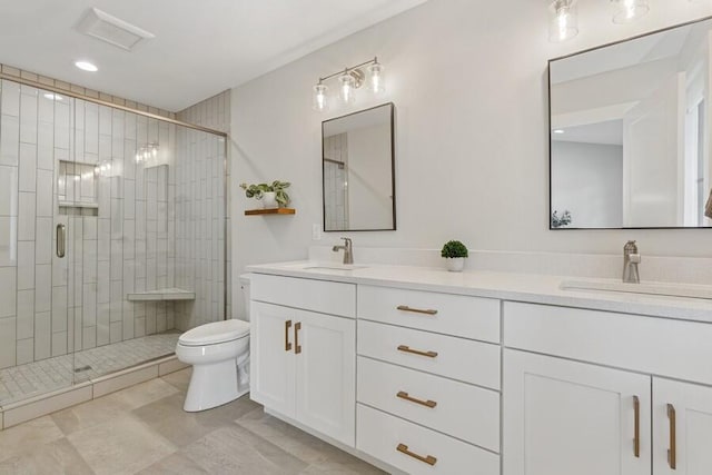 929 Harbor Dr E # 27, Saint Joseph, MI 49085 - bathroom with double vanity and a shower stall