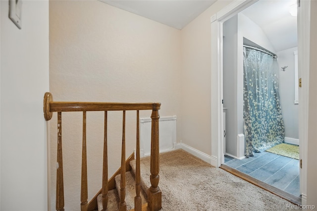 1614 Colorado St, Marysville, MI 48040 - hallway featuring lofted ceiling and carpet floors