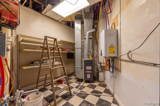 910 Monroe St, Carleton, MI 48117 - utility room with tankless water heater