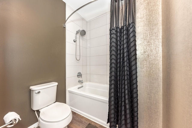 293 N 2nd St Unit 201, Brighton, MI 48116 - bathroom featuring shower / tub combo and wood finished floors