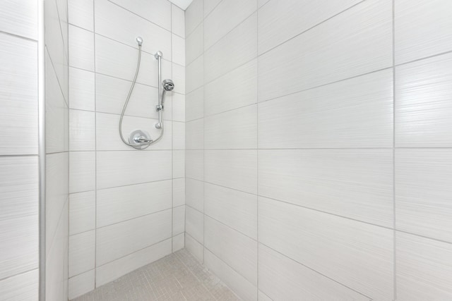 293 N 2nd St Unit 201, Brighton, MI 48116 - bathroom featuring a tile shower