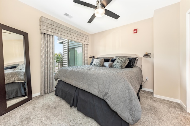 293 N 2nd St Unit 201, Brighton, MI 48116 - bedroom featuring carpet, access to outside, and ceiling fan