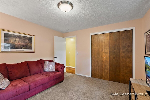 69 Cheyenne Ave, Holland, MI 49424 - living area featuring carpet floors and a textured ceiling
