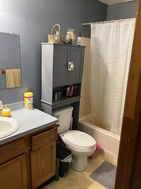 3052 143rd Ave, Dorr, MI 49323 - full bathroom with vanity and shower / bath combination with curtain