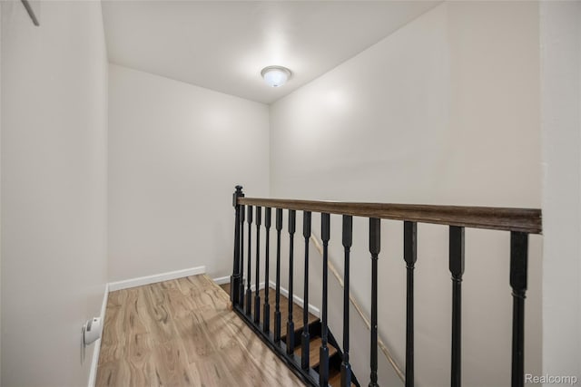 27728 Larchmont St, Saint Clair Shores, MI 48081 - stairway with wood finished floors and baseboards