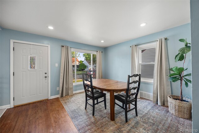 27728 Larchmont St, Saint Clair Shores, MI 48081 - dining room featuring wood finished floors and recessed lighting