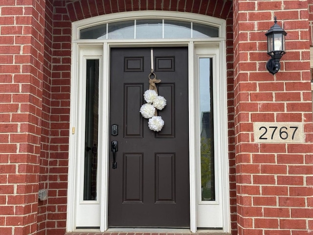 2767 St Regis Way, Ann Arbor, MI 48105 - property entrance featuring brick siding