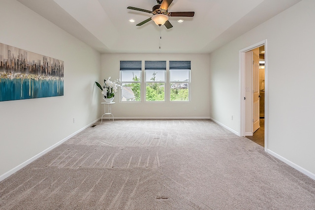 2767 St Regis Way, Ann Arbor, MI 48105 - empty room with ceiling fan, carpet flooring, and recessed lighting