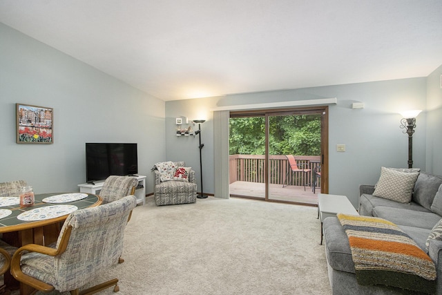 5973 Woodsong Way, Kalamazoo, MI 49009 - living room featuring lofted ceiling and carpet