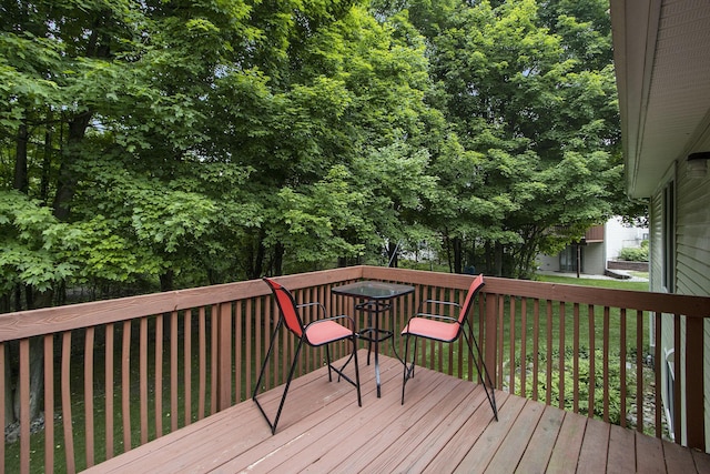 5973 Woodsong Way, Kalamazoo, MI 49009 - wooden terrace with a yard