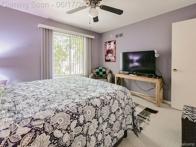 16820 Edloytom Way Unit 172, Clinton Township, MI 48038 - bedroom with carpet floors and a ceiling fan