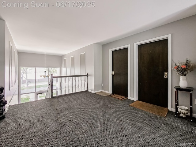 16820 Edloytom Way Unit 172, Clinton Township, MI 48038 - carpeted spare room featuring a chandelier and baseboards