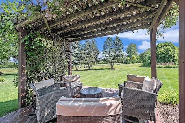 712 Dornoch Dr, Ann Arbor, MI 48103 - view of patio / terrace featuring a deck and a pergola