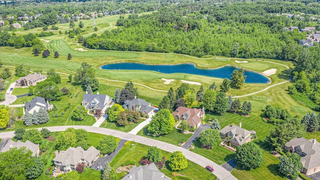 712 Dornoch Dr, Ann Arbor, MI 48103 - aerial perspective of suburban area with a large body of water and a golf club
