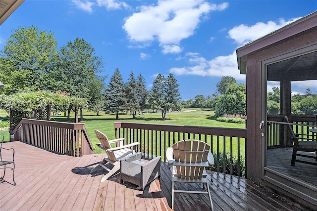 712 Dornoch Dr, Ann Arbor, MI 48103 - deck with a lawn and golf course view