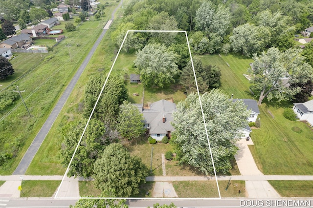 3747 Leonard St NW, Grand Rapids, MI 49534 - aerial perspective of suburban area featuring property boundaries highlighted
