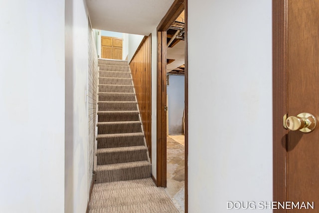 3747 Leonard St NW, Grand Rapids, MI 49534 - stairway featuring carpet