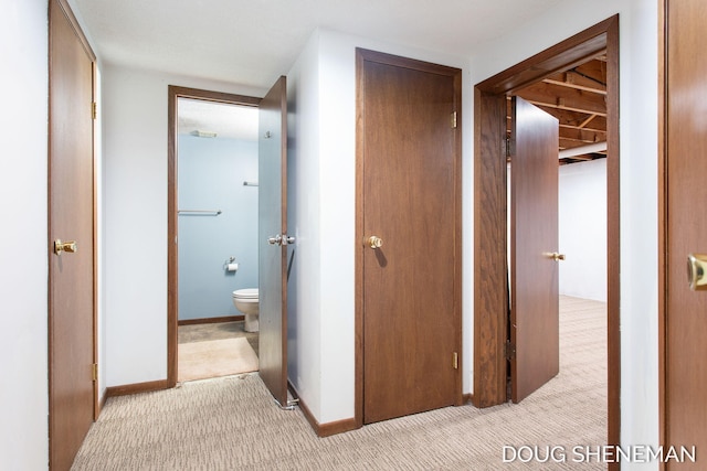 3747 Leonard St NW, Grand Rapids, MI 49534 - hall featuring light carpet and baseboards