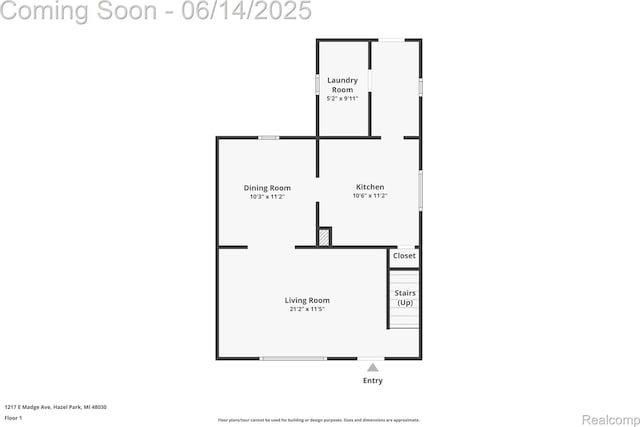 1217 E Madge Ave, Hazel Park, MI 48030 - view of room layout