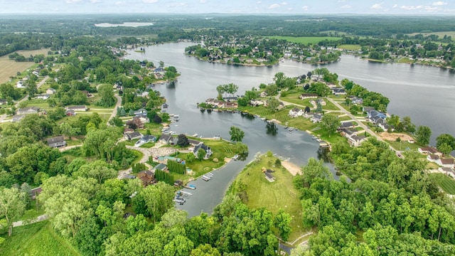 13832 Grandview Dr, Cement City, MI 49233 - aerial view of property's location with a large body of water