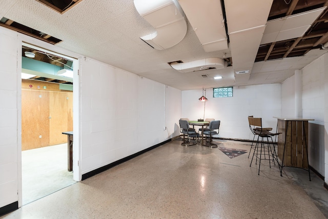 2104 Winchell Dr, Ann Arbor, MI 48104 - below grade area featuring concrete block wall