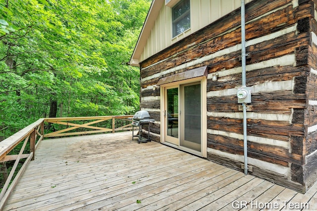 8607 S Ferris Ave, Newaygo, MI 49337 - wooden terrace featuring area for grilling