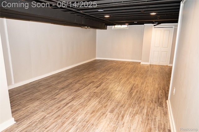 30320 Moulin Ave, Warren, MI 48088 - basement with wood finished floors