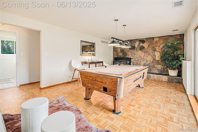 3255 School House Dr, Waterford, MI 48329 - recreation room with billiards and baseboards