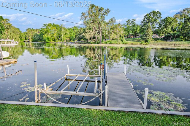 3255 School House Dr, Waterford, MI 48329 - dock area featuring a water view