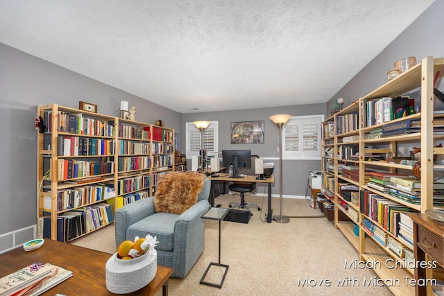 2321 S Highland View Cir SE, Grand Rapids, MI 49506 - office with carpet floors and a textured ceiling