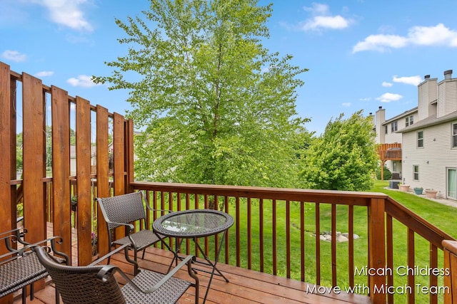 2321 S Highland View Cir SE, Grand Rapids, MI 49506 - wooden terrace with a lawn