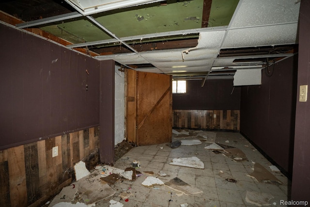 2476 Ford St, Detroit, MI 48238 - below grade area with wood walls