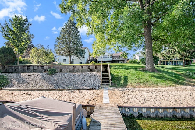 14050 Shannon Dr, Cement City, MI 49233 - dock with a yard