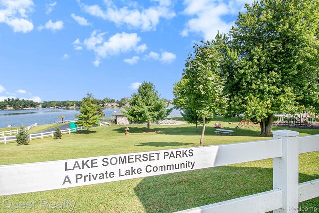 14050 Shannon Dr, Cement City, MI 49233 - view of yard featuring a water view