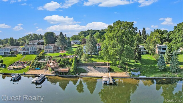 14050 Shannon Dr, Cement City, MI 49233 - dock featuring a water view and view of scattered trees