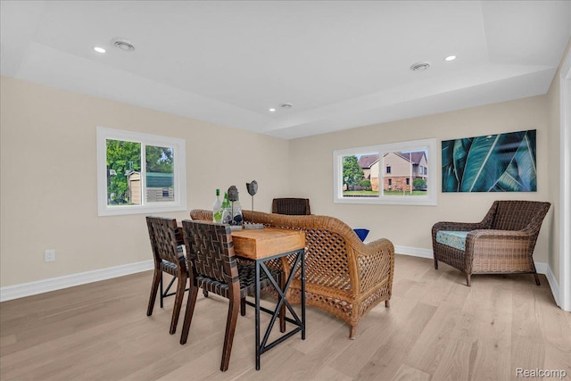 27853 Johnson Rd, Grosse Ile, MI 48138 - dining space with light wood finished floors and recessed lighting