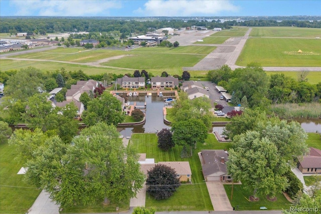 27853 Johnson Rd, Grosse Ile, MI 48138 - aerial perspective of suburban area with a nearby body of water